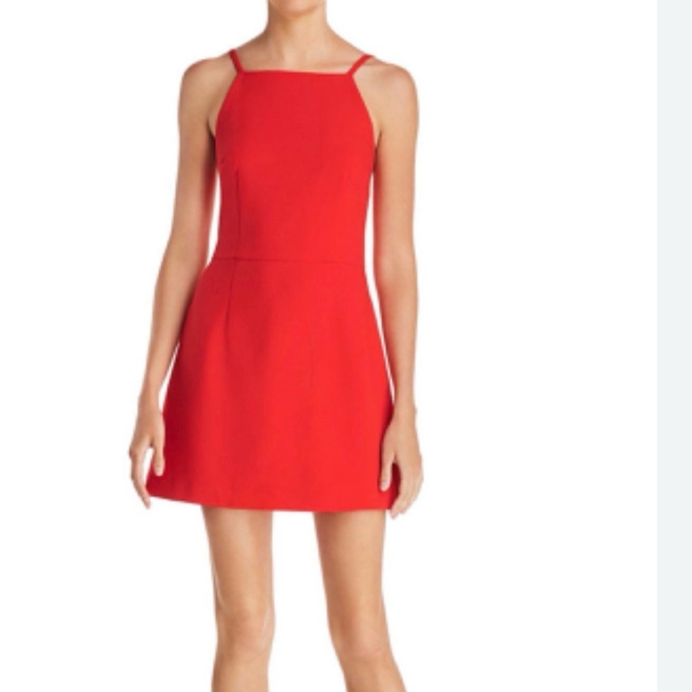 French Connection Red Spaghetti-Strap Mini Dress